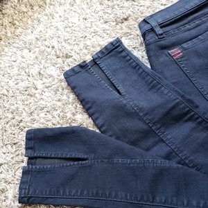 Black BDG mid rise soft skinny jeans ankle slit S